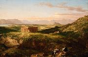 Thomas Cole The Temple of Segesta with the Artist Sketching (mk13) oil painting picture wholesale